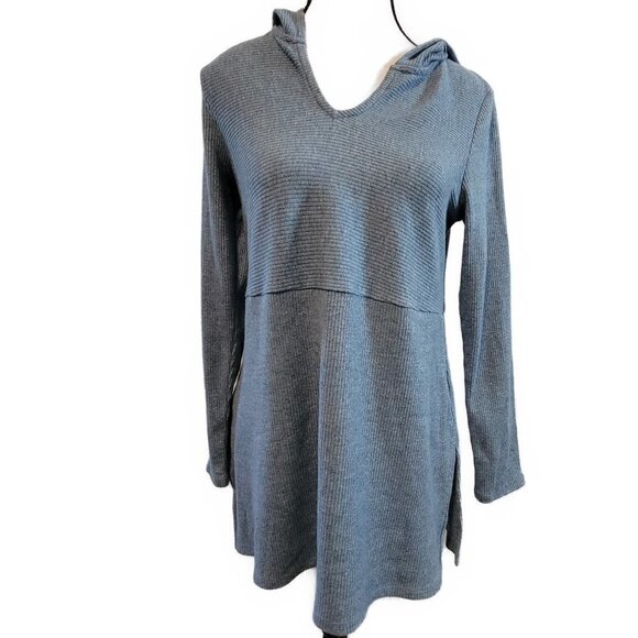 J. Jill Blue Tunic Top with Hood - XS Petite - Picture 2 of 3